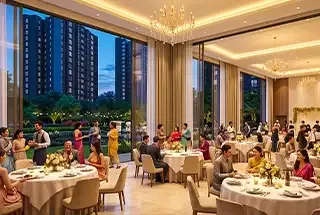 Banquet Hall at The Earthscape by Bricks and Milestones