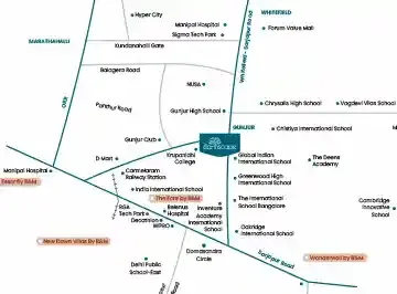 The Earthscape by Bricks and Milestones location map, Whitefield-Sarjapur Road